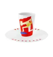 Vista Alegre Escape Goat Coffee Cup with Saucer IX - Set of 2