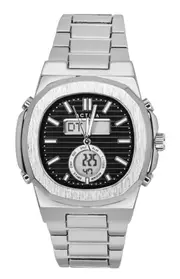 Invicta Activa Quartz ACW2279-005 Mens Watch Analog-Digital Alarm Backlight Timer World Time Stopwatch Stainless Steel