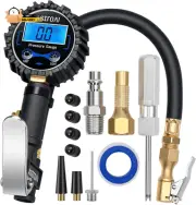 Digital Tire Inflator with Pressure Gauge, 250 PSI Air Chuck and Compre