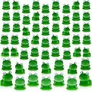 FairySandy 200 Mini Frog Figurines - Green Resin Miniature Frogs for Garden, Terrarium, Home Decor
