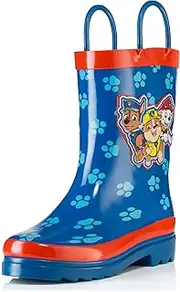 [Nickelodeon] Kids Boys' Paw Patrol Character Printed Waterproof Easy-On Rubber Rain Boots (Toddler/Little Kids)