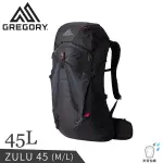 【GREGORY 美國 45L ZULU 登山背包《火山黑M/L》】145292/雙肩背包/後背包/輕便背包/登山背包