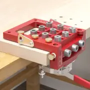 ENJOYWOOD 3in1 Hinge Punch Woodworking Kit with Positioning Clamp Drill Hole Cover Versatile Punch Positioner Body Multi