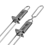 Premium Barbecue Metal Skewers for Kabobs with Quick Release - Double Pronged...