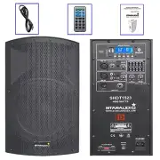 15" Powered 4000W Peak Power PA Speaker with TWS Bluetooth USB Audio Speaker