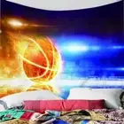 Playing Basketball Fire 3D Wall Hang Cloth Tapestry Fabric Decorations Decor
