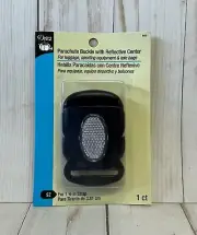 Dritz Black Large for 1-1/2" Strap Parachute Buckle with Reflective Center NEW