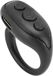 Tiktok Bluetooth Remote Control for Mobile Phone, Ring Finger Scroller Remote, Ebook Bluetooth Scrolling Ring Page Turner, Camera Remote Shutter, Support a Variety of APPs (Black)