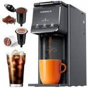 Hot & Iced Coffee Maker for K-Cups & Ground Coffee, Single-Serve Brewer with ...