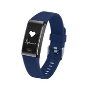 CK18 0.96" IPS Color Touch Screen IP67 Waterproof Smart Bracelet Pedometer Heart Rate Blood Pressure Monitor Fitness Smart Watch BLUE COLOR