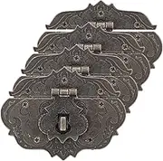 BAZEITFLOW 4pcs Decorative Hasp Latch Antique Hasp Lock for Jewelry and Boxes Construction Retro Style Cabinet Accessory