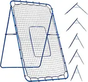 6x4FT Volleyball Rebounder Net, Baseball Rebounder Pitchback Net with 2 x 6-Angle Quick Adjustments, Target Ribbon for Precision, Easy Quick Setup,Ideal for Softball Lacrosse Soccer and Sport Training