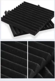 24PCS Studio Acoustic Foam Sound Proofing Absorption Panel Wall Insulation Pad S