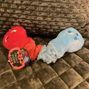 Bark Box Lick or Treat Ghouly Worm Halloween Plush Dog Toy Large 50+ Tug Of War