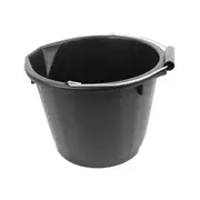 SYR Lucy Ultra Cleaners/Janitors Polypropylene Bucket w/ Steel Handle Black 15L