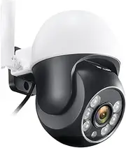 IP Camera P2P 1080P HD WiFi Color Night Vision Auto Tracking Surveillance Webcam Outdoor Security Monitor(AU Plug,Camera Add 64G)
