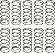 uxcell 10Pcs Compression Spring, 8mm OD, 0.7mm Wire Size, 20mm Free Length, Spring Steel Construction Extended Mechanical Compression Springs for Shop and Home Repairs, Silver Tone