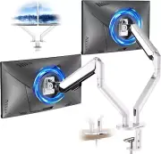 Dual Vesa Monitor Arm Aluminium, Dual Monitor Mount Gas Spring 13-32 Inch Scr...