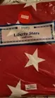 Bardwill Vtg. Liberty Stars Red & White 60" Round Cloth Tablecloth