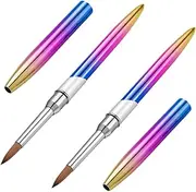 Healeved 2Pcs Nail Art Pen Gradient Color Nail Extension Gel Brush Durable