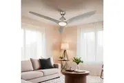 Devanti 64 Inch Ceiling Fan DC Motor w/Light w/Remote - Silver