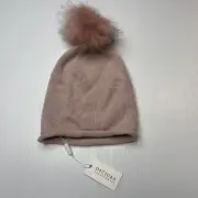Girls size 8-10, DECJUBA, soft feel knitted pom pom beanie, NEW