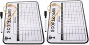 WOONEKY 2pcs Double Sided Dry Erase Golf Training Scoreboard for Portable Writing Board for Competitions Practice Interactive Tool for Technique Improvement Learning