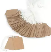 500Pcs Price Tags with String, Paper Hang Tags, Price Labels Tags with String, M