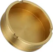 BESTYASH Round Brass Ashtray for Home Decor Elegant Smokers Ash Container with Finish Versatile Ash Holder for Indoor Outdoor Use Stylish Centerpiece for Patio Dining Table