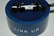 LINK UP Man's SUNSHADES Rhodium Plated Premium Cuff Links NEW Retail $125