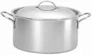 Debuyer Priority AHV663 Half Size Pot with Lid 3694-24 9.4 inches (24 cm) 18-10 Stainless Steel France