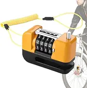 Fruusv Brake Lock for Bike - Wheel Disc Security Locks with 4-Digit Combination,Waterproof Security Locking Devices, Cycling Gear for E-Bikes Motorcycles Bicycles