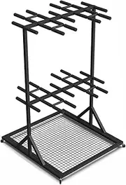Tennis Racket Storage Rack,Racket Storage Rack, Mobile Display Rack，Tennis & Racquet Sport Equipment Organizer Cart Commercial, Mobile Badminton Racket Display Storage Rack Black Steel Frame