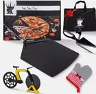 Stainless Steel Pizza Peel 13x16", Bike Cutter, Scissor-Shovel, Oven Glove + Bag