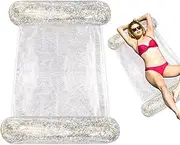 Water Hammock Pool Float - Inflatable Pool Floats Hammock|in Multi-Purpose Inflatable Hammock with Air Pump| Waterproof Mobile Phone Bag, Pool Chairs to Beach Swimming Pool Water Lounge Party Toys