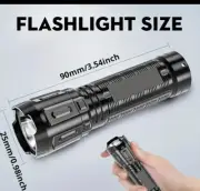 Mini LED Flashlight Super Bright USB ABS 3 Modes Rechargeable. Lot#NN