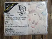 Vintage Bed Set Tastemaker JP Stevens Full Flat Fitted Pillow Cases Ming Palace