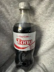 Share A Coke with Tony 2025 Personalized Gift Coca Cola Bottle 20oz Diet