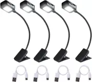 4 Pack Rechargeable Book Light for Reading at Night in Bed,Small Mini Book Light