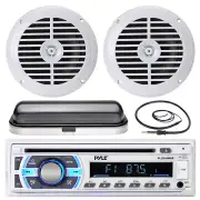 PLCD43MRB USB AUX AM FM Bluetooth Radio, 5.25" Speakers, Antenna, Radio Cover