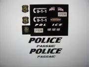 Passaic New Jersey Police Patrol Vehicle Decals 1:64 two for one money