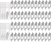 uxcell 60pcs Exacto Knife Blades Compass Hobby Knife Replacement Blades Spare Precision Exacto Blades Hobby Knife Blade Refills for DIY, Art, Cutting, Carving, Scrapbooking, Stencil