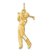 10k Yellow Gold Golfer Charm