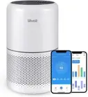 Smart Air Purifier for Home Bedroom, H13 HEPA Air Filter with Real Time Air Qual