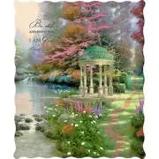 Be Still and Know Garden of Prayer Thomas Kinkade Psalm 46:10 Quilted Throw