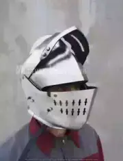 Medieval Knight European Closed Double Face Burgonet Helmet Armor Reproduction