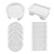 5 Pieces/set Square Round Mold Cut Map Storage Box Silicone Mold