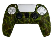 Silicone Cover For PS5 Controller Case Skin - Dark Green Camo