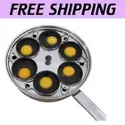 Versatile Stainless Steel Poached Egg Maker with Glass Lid & Nonstick Cups