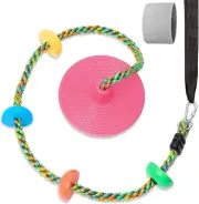Tree Swing Sets for Backyard Pink Rope Disc Swing Saucer 6 7 8 9 Year Old Boy...